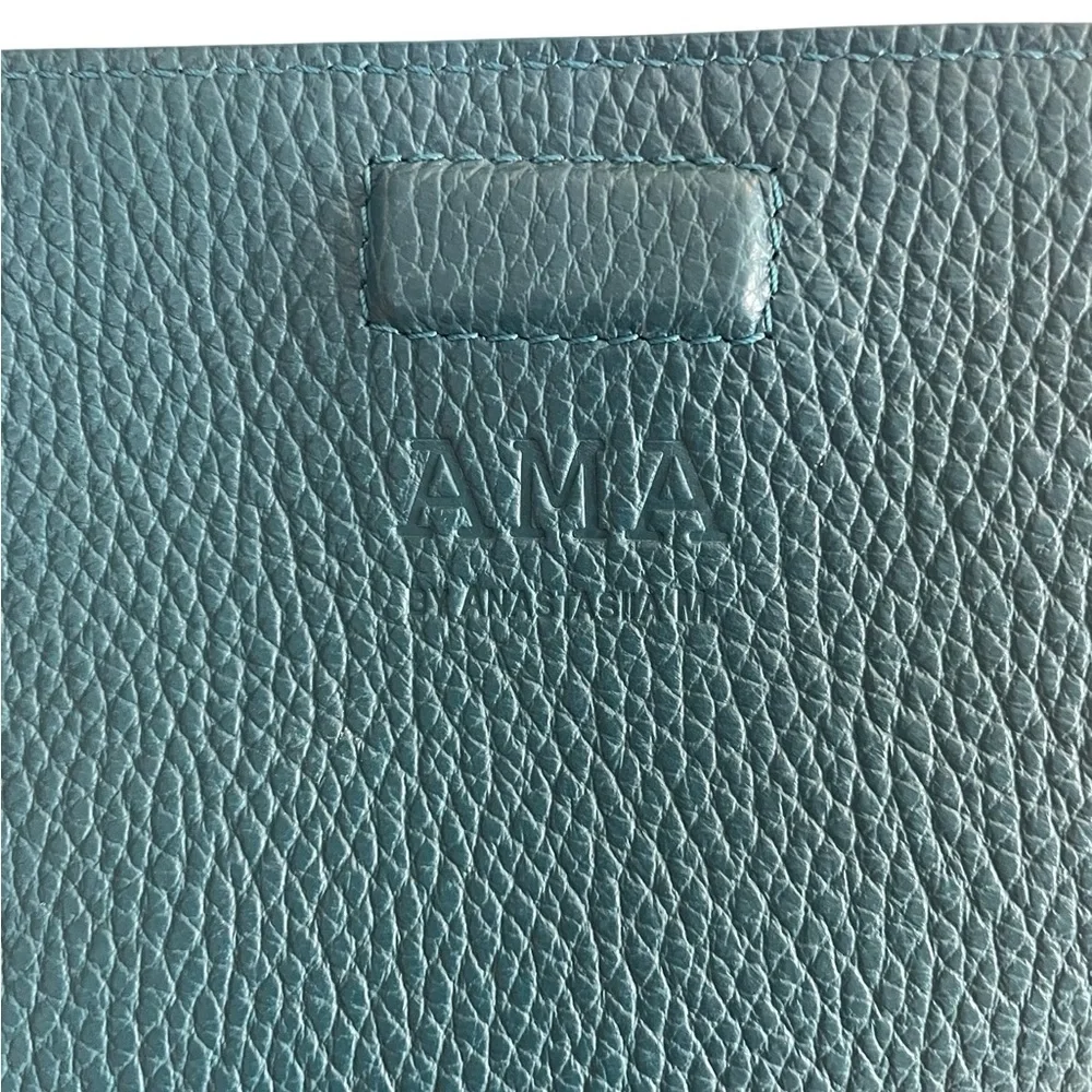AMA Ambra Medium Crossbody in Peacock Teal/Made in Italy